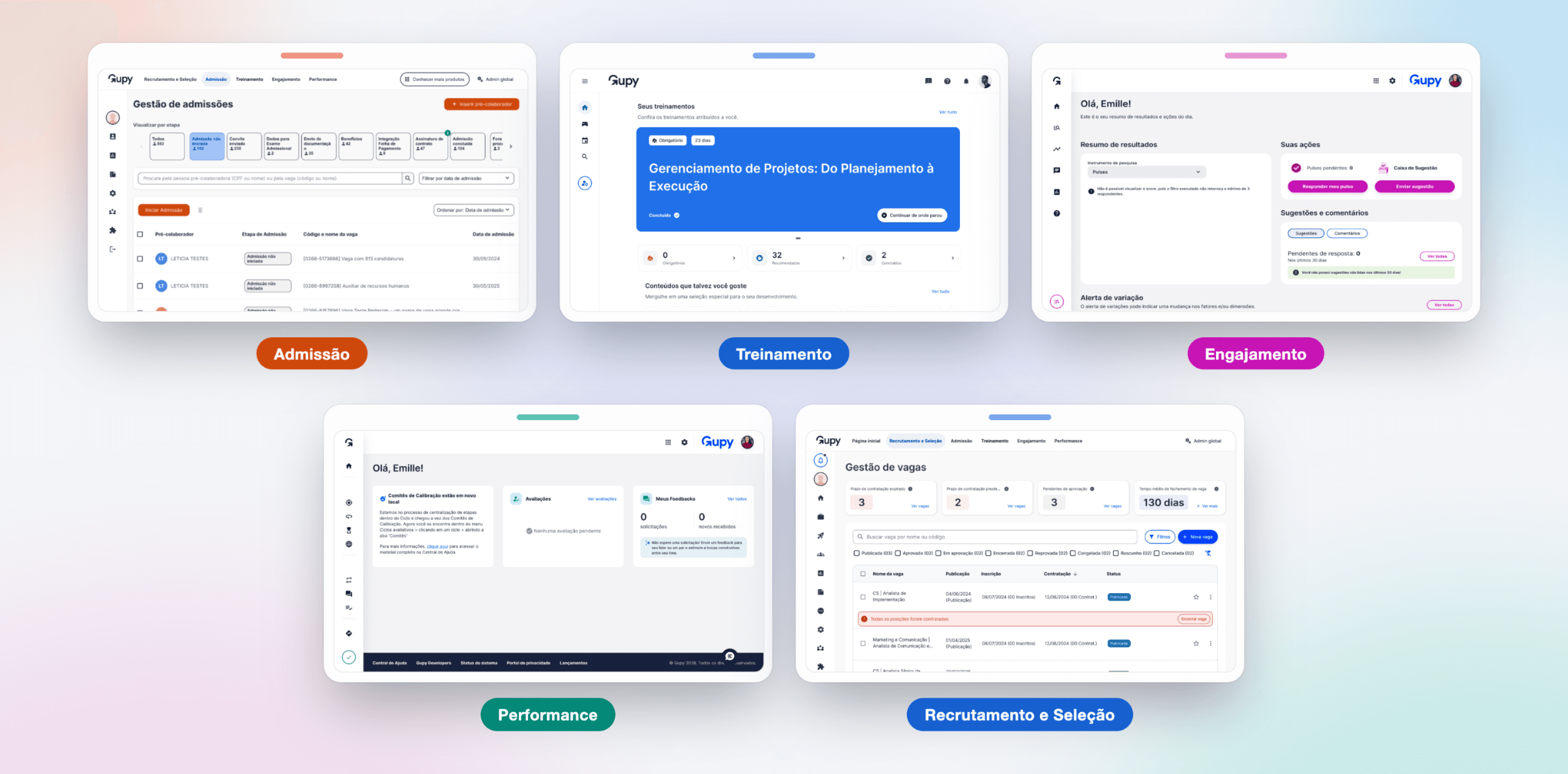 Five products, five visual languages