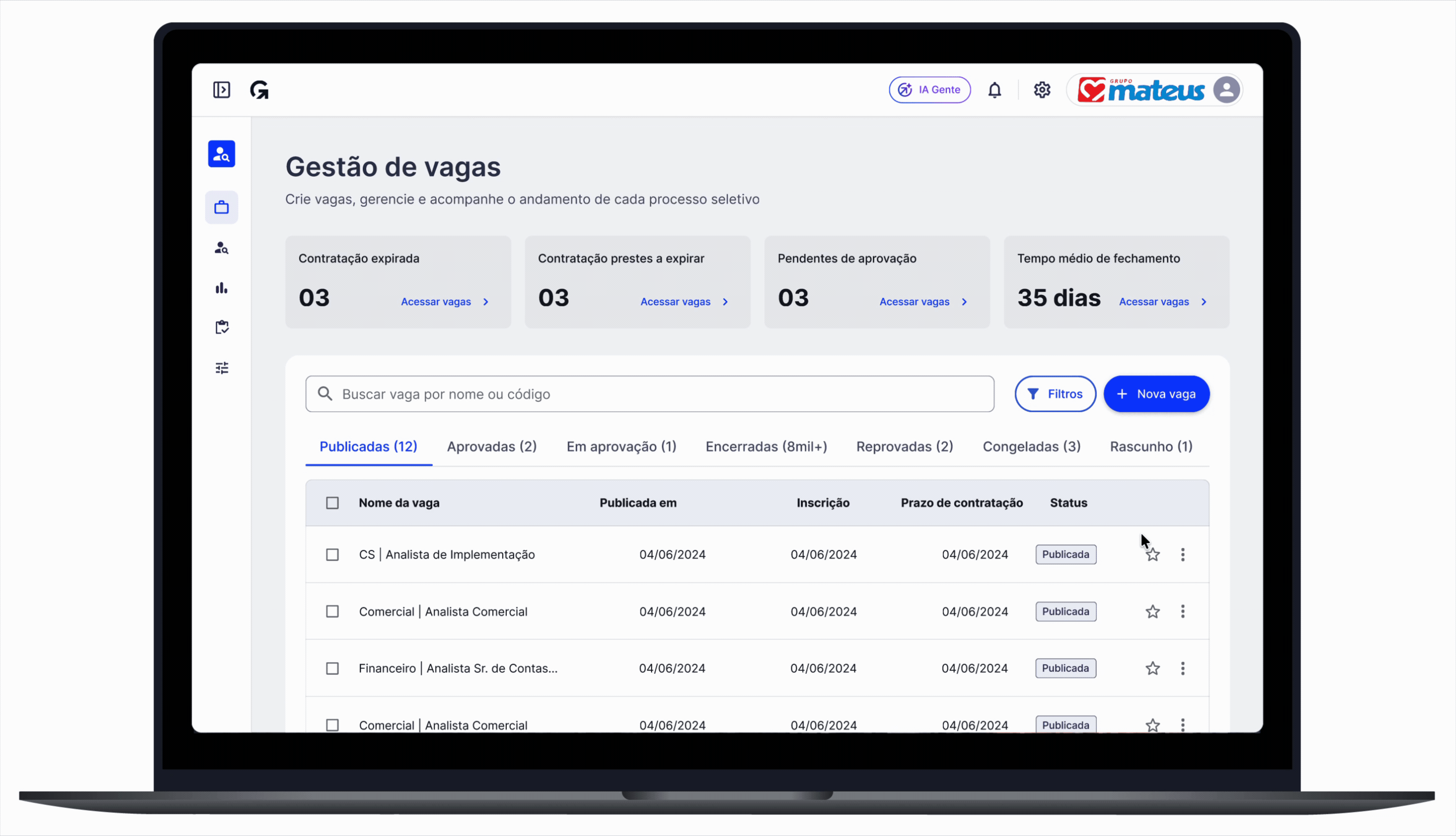 Chat components anatomy, IAGente prototype in R&S, and UX guidelines showing the four AI output types